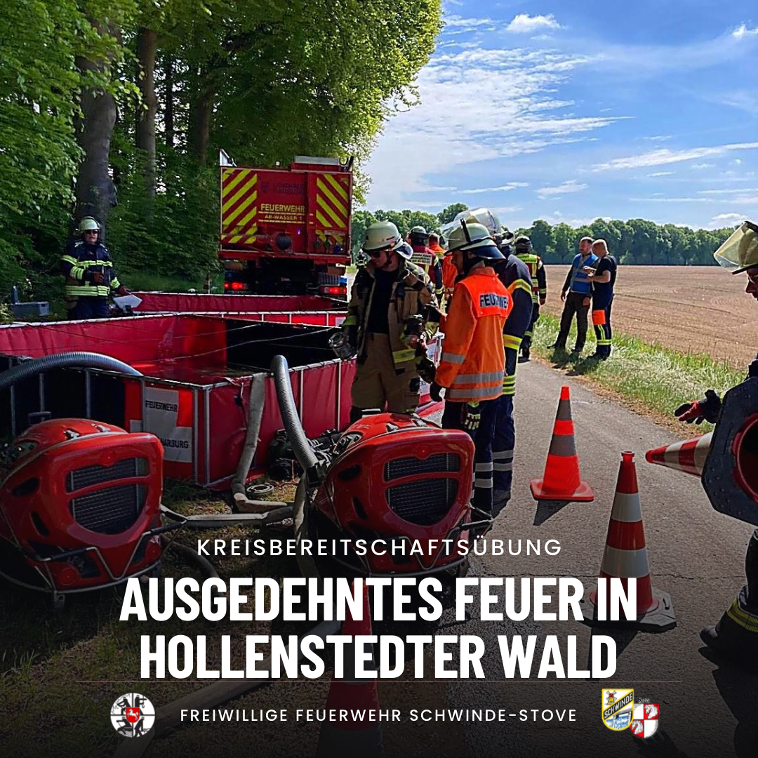 Wasserversorgung bei einem Waldbrand mittels Faltbehälter