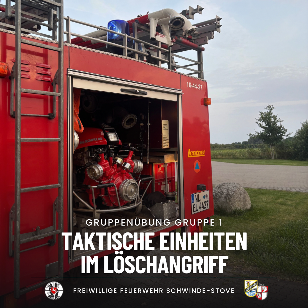 Das Heck eines Löschfahrzeugs