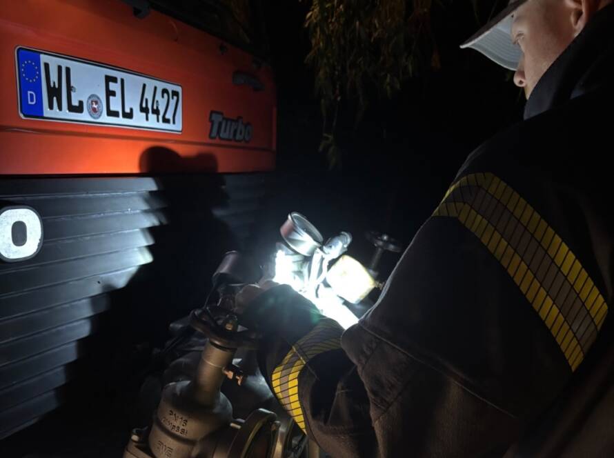 Die Vorbaupumpe eines Löschfahrzeugs