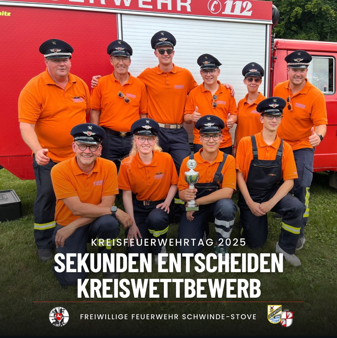 Die Leistungsvergleichseinheit der Feuerwehr Schwinde-Stove beim Kreisfeuerwehrtag