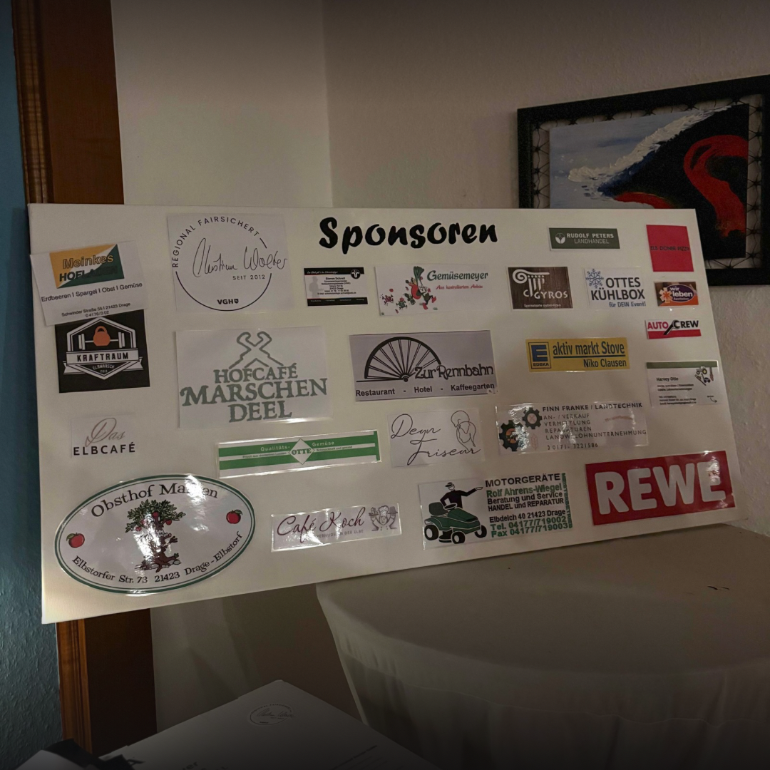 Eine Sponsorentafel