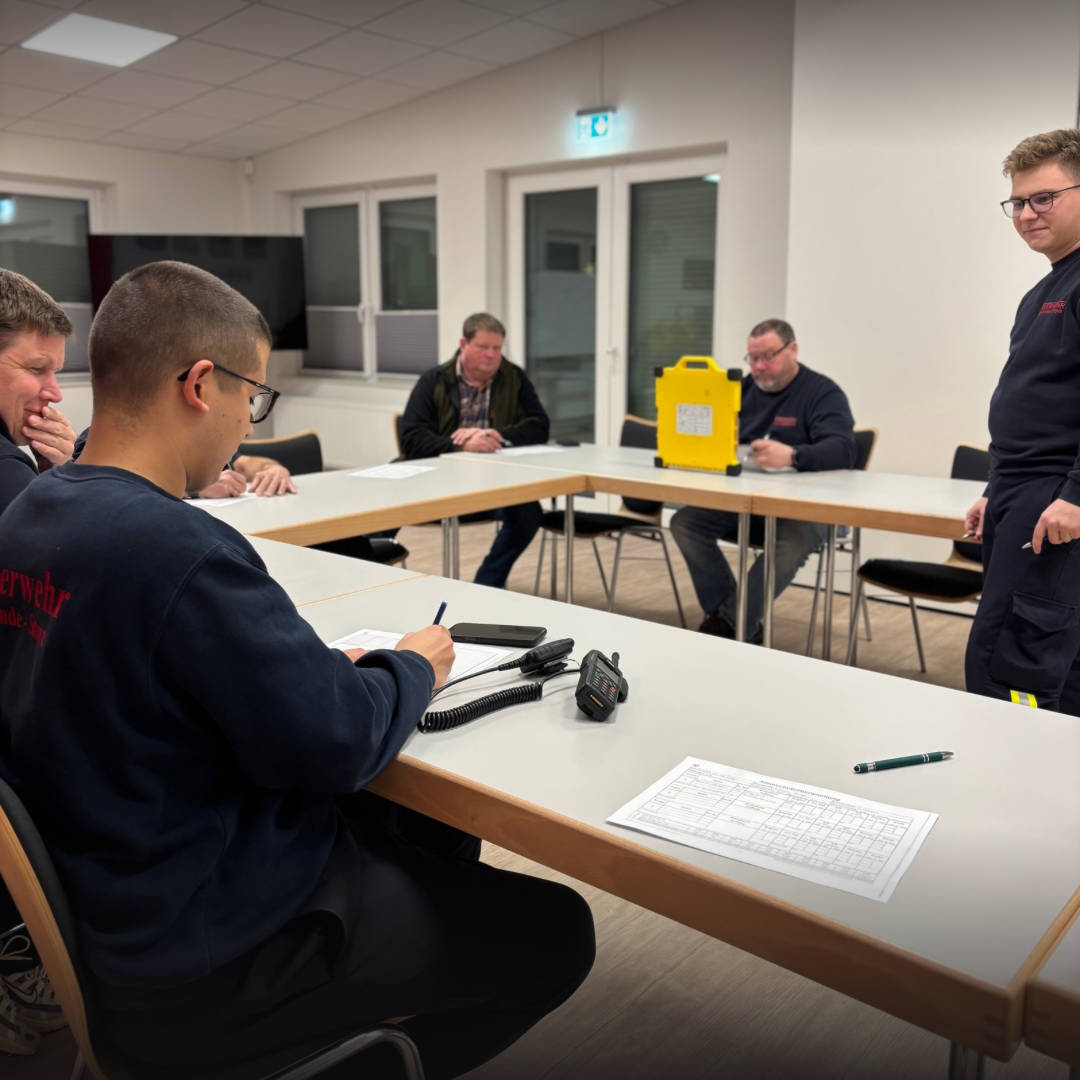 Theoretische Unterweisung der Atemschutzüberwachungstafel