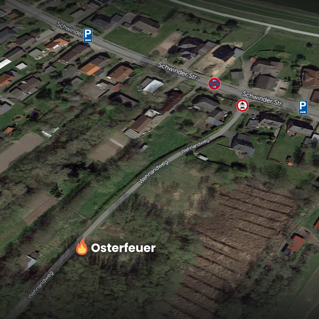 Wegbeschreibung Osterfeuer Schwinde