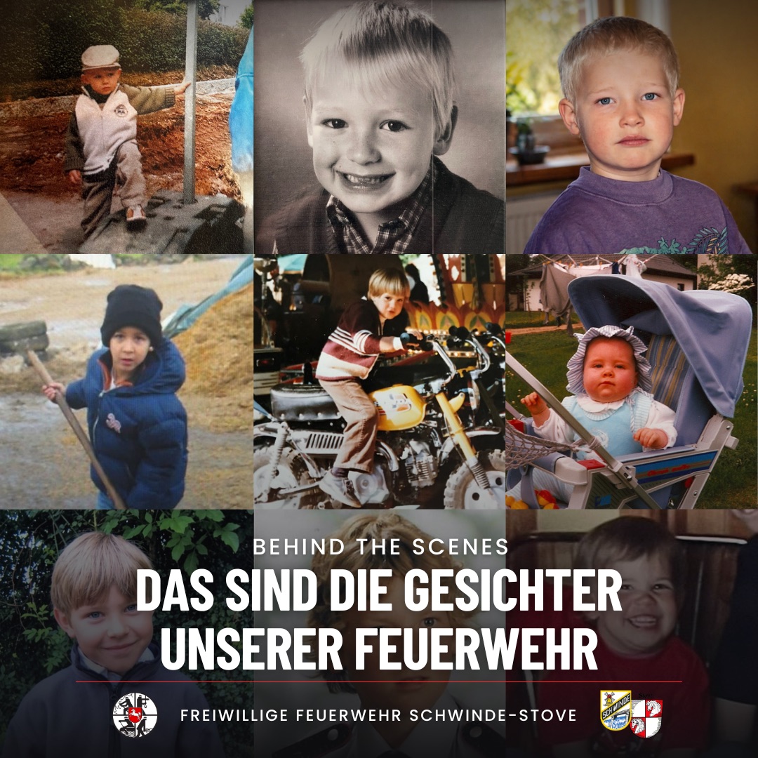 Collage Kinderbilder der FF Schwinde-Stove
