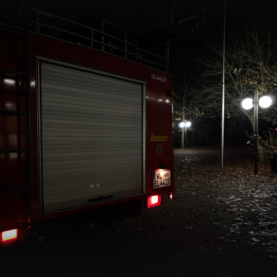 Hinterer Teil eines Löschfahrzeugs