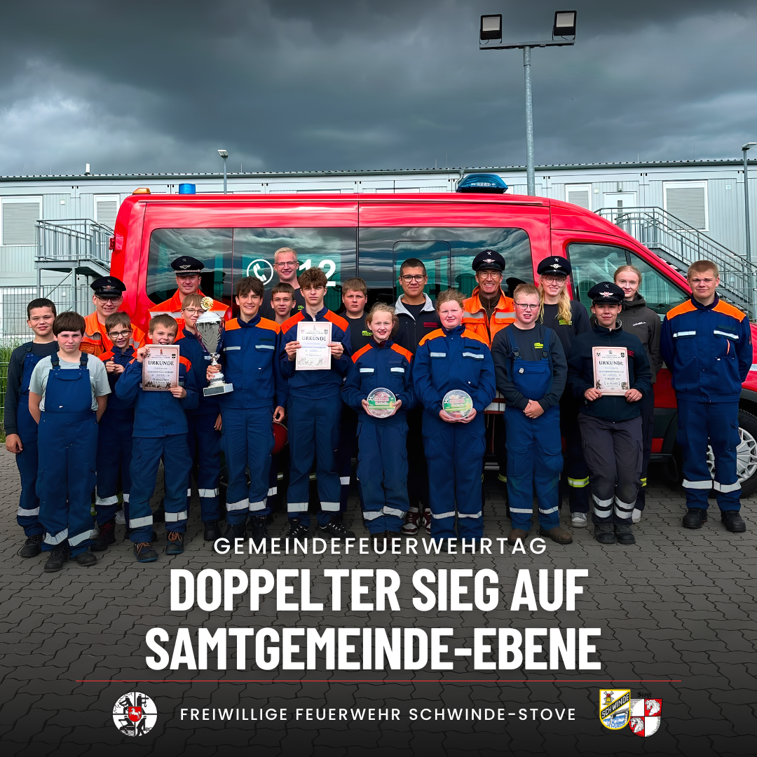 Leistungsvergleichseinheit und Jugendfeuerwehr des FF Schwinde-Stove beim Gemeindefeuerwehrtag 2026 in Drennhausen-Elbstorf
