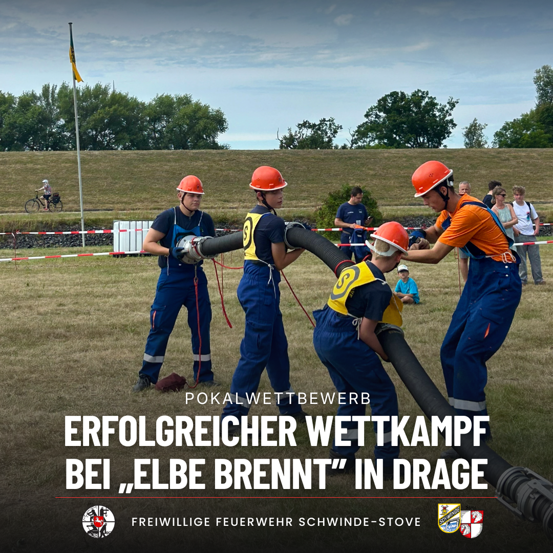 Jugendfeuerwehr beim Pokalwettbewerb "Elbe brennt"
